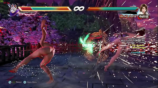 Asuka Turns Blue Ramming Kunimitsu.