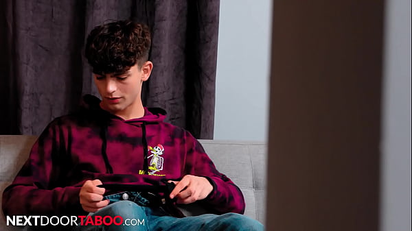 NextDoorTaboo - Twink Explores That Smoking Stebro Is A Pornstar, Bang & Suck -