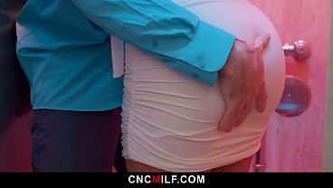 Wanton Bathroom Attendant Plows Club-Goers Anissa And Brick In A Kinky Trio