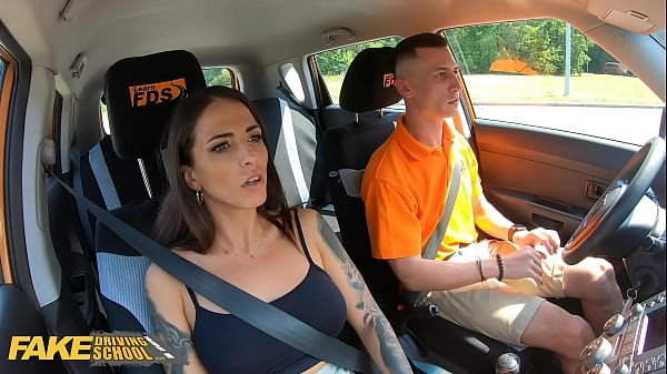Fake Driving School Spanish Hottie Medusa Has Lesson Hijacked By FakeTaxi Driver
