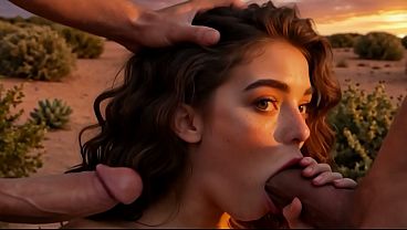 French Hottie Obliterated By Enormous Boners In Intense Dp In Arizona - AI Interactive Video