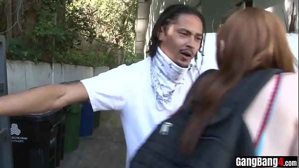 Red-haired Cutie Employed By A Bunch Of Giant Black Cocked Dudes