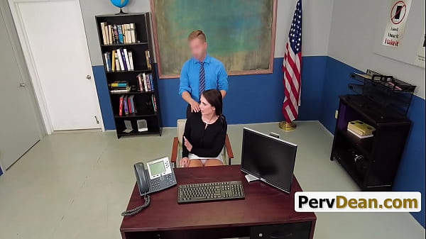 Principal Spanks Stepmommy For My Unathorized Lip Play Booth