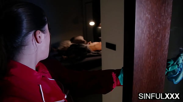Crave A Hand? Cleaner Woman Lyne Finds Michael Fly Tied To The Bed By SinfulXXX