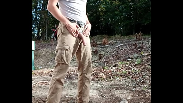 Outdoor Huge Cock Pissing In The Sun