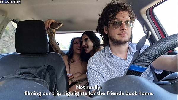 Stranded Lesbian Hitchhikers Trade My Pole - DOUBLE BJ - Outdoor Standing Bang - Outdoor - Double Bj - ENGLISH SUBTITLES