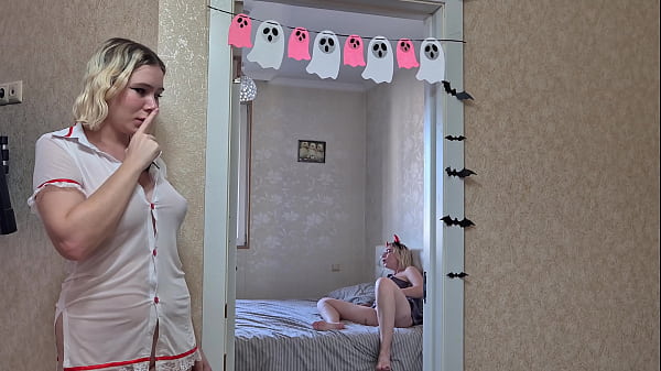 Caught My Dormmate Playing With Herself – Ended Up Finger Banging Each Other. Halloween 2025