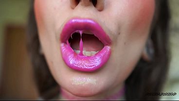 Dirty Disheveled Purple Lipgloss Kiss Spit Lip Play