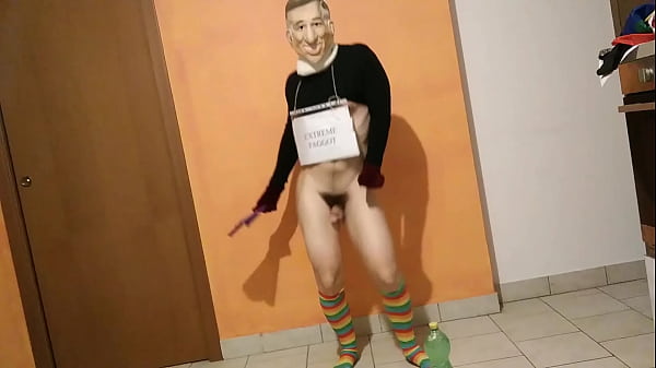 New Workout, Teaching To Walk Like An Ultra Faggot With A Bottle Inserted And Even Harder