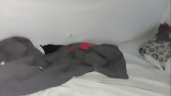 Solo Play And Ejaculation Cream On Mattress With Leather Smother In Bed