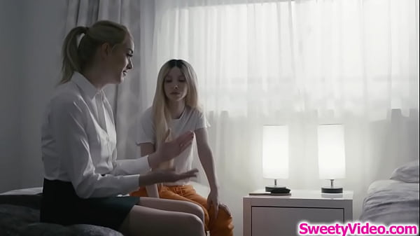 Lesbian Coed Comforts Then Teases Bff