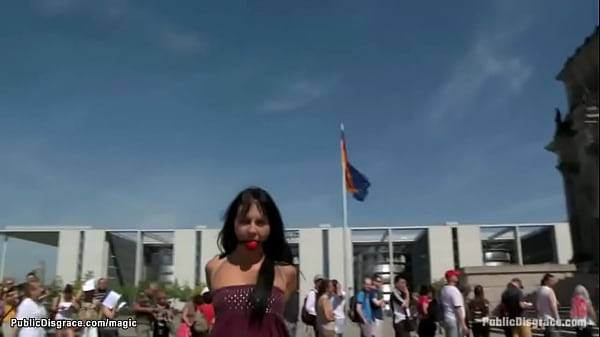 Hottie Gets Made To Strip In Public