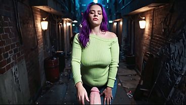 BBW Gangbanged In Dark Alley - AI Interactive Video