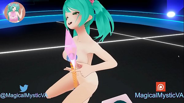 Magical Chick Vtuber Gyrates Against Magic Wand And Plays With Herself Till She Releases