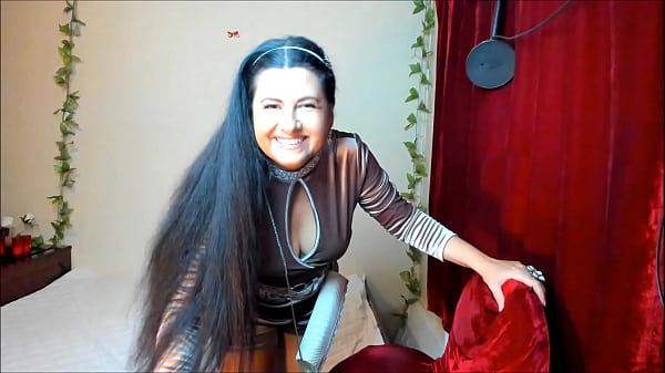 Shiny Overall And Bare Pantyhose