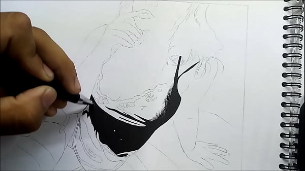Lingerie Doll Drawing Timelapse Video