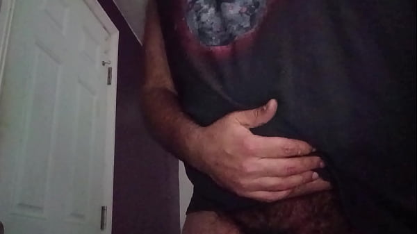 Hairy Fella Flexing For The Women