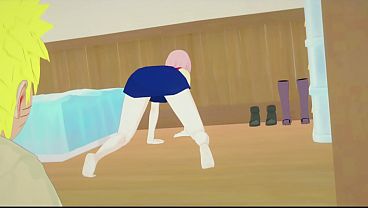 Sakura Helps Naruto Clean His Room