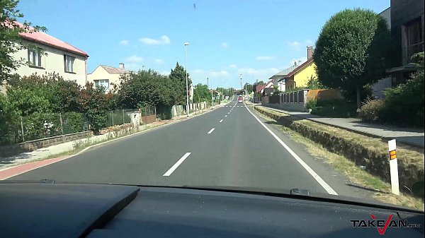 Czech Tramp Enters In The Pick-Up Van To Be Traded By Two Wild Dudes