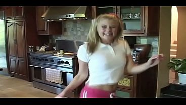 Cleaning Cutie Goes Solo After Srubbing The Floor