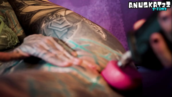 Inked Cutie's Butt Sex Drill Machine Drench, ATM