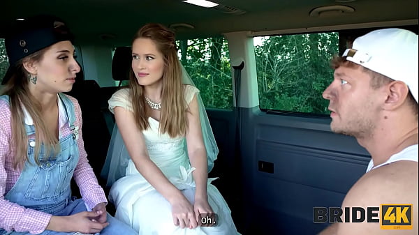BRIDE4K. Hot Bride Ran Away From The Wedding And Presented Her Natural Boobs To Newcomers In The Field