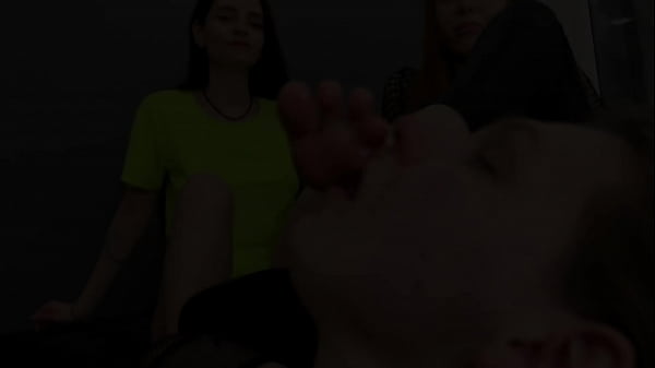 Tongue Our Saliva From Our Feet - Lezdom Spitting And Tootsies Tonguing Humiliation