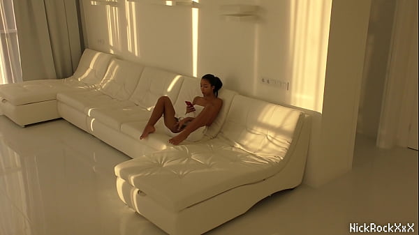 Black Asian Young-babe Jumping On Red Dick In White Room