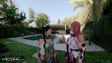 VR Conk: Horny Dolls Asta And Ruan Mei Bang In FFM 3some Honkai Star Rail Costume Play Parody