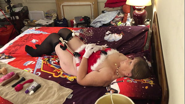 Granny Carmen's Dildo Ramming Christmas In July