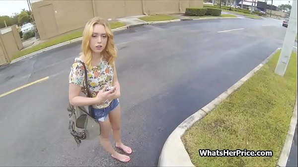 Golden Haired Young-babe Bends Over For Money