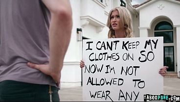 A Skinny, Golden-haired, Small-titted Young-babe Doll Emma Rosie Is Tormented For Losing Her Virginity By Being Send Outside, Unclothed!