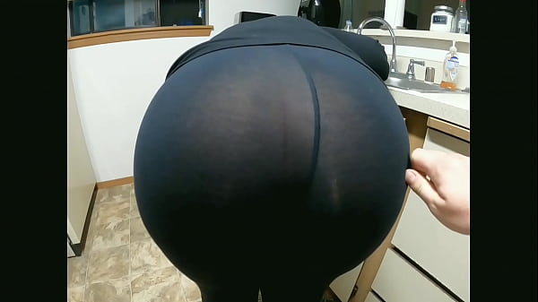 See Thru Black Pants And Giant Butt Wedgie