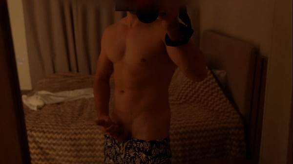 Fit Dude Couldn't Resist Tugging Off In Front Of The Mirror After Visiting The Pool