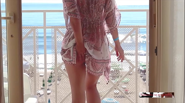Window Display. Exhibitionist Wife Caught When She Present Her Undressed Physique At The Window. Real