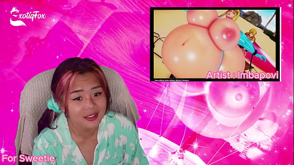 PLEASURE STOP GETTING BIGGER!!! HENTAI REACTION TO INFLATED SENSUAL ANIME VIXENS - ExotiqFox Goonin & Solo Jerking Off
