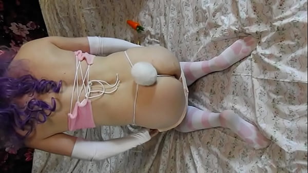 [EroNekoKun] - BunnyBoy 14 In Peach Glossy Drawers Getting Fun With Toys In The Bed