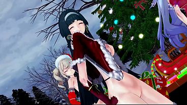 Pussyverse: MMD Last Christmas (Astra Yao, Robin, Barbara)