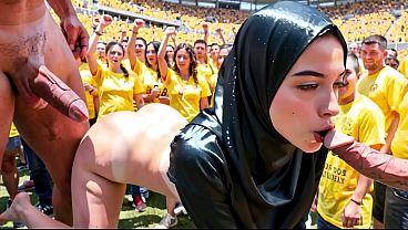 German Football Fan Gangbanged By The Opposite Team - AI Interactive Video