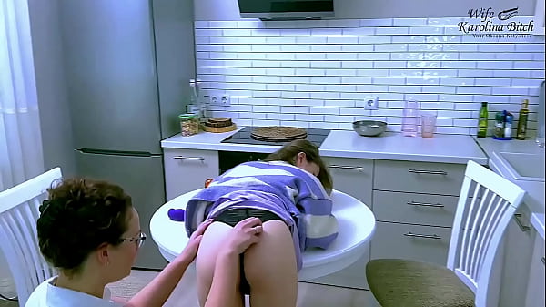Stepgirl Kissed By Her Stepmommy - She Kissed Me And Took Off My Black Panties, After My Cunt Was Wet She Pounded Me With A Lesbian Sex Toy, Finally I Made Her Piss With Desire In