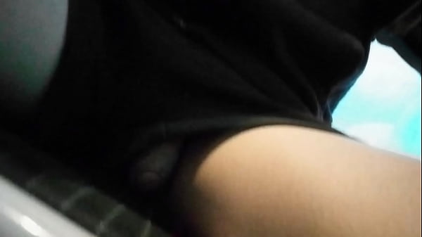 Bus Boy Exposes His Uncut Member Sticking Out Of His Too Short Shorts, Freeballing Discretly, Shyly Showing His Foreskin, His Glans, The Tip Of His Sexy Velvety Penis