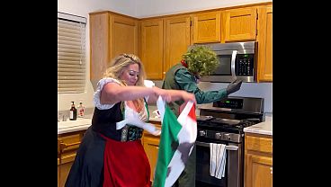 Italian Nympho Lets Giovanni Stuff All Her Orifices With Massive Sausage!