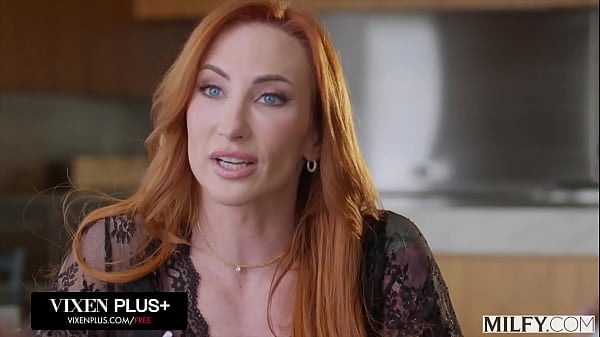 MILFY Cock-Hungry Redheaded COUGAR Sophia Locke Gets Spit-Roasted By Two Massive BBCs