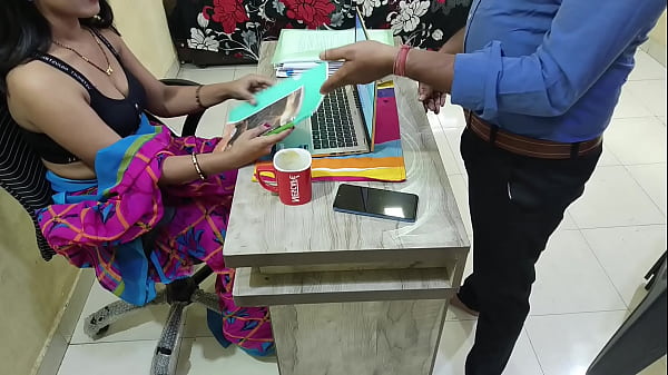 Hot Indian Madam Smashed Office By Office Boy Hindi Audio