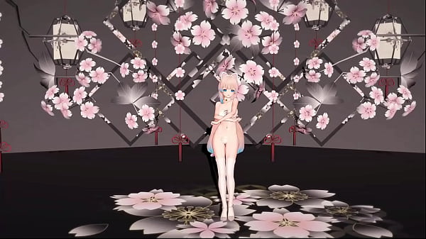 Genshin Impact Kokomi Hentai Peel Dance Catgirl MMD 3D Blue Eyes (CLIP)