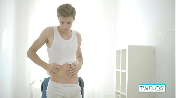 Beefy Light-haired Twink Alexander S Prods His Behind With A Dildo!