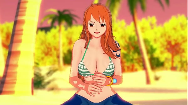 Nami Serves You The Hj Of Your Life On The Beach JOI - One Piece