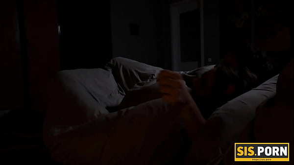 PORN. Scared Honey Takes Stepbrothers Morning Wood Into Snug Cunt