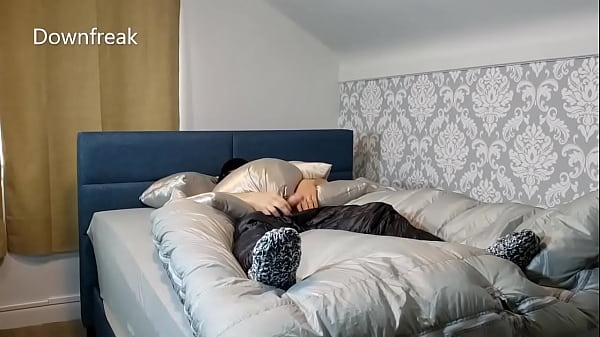 Downfreak Has A Down Jacket Obsession. He Rubs Satin Pillows And Down Comforter.