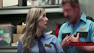 Female Cop Stuck In A Syrupy Situation With Colleague - Sydney Paige | BadMylfs